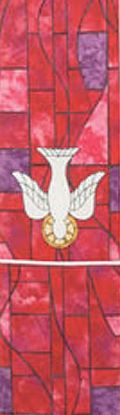Picture of Symbols of Faith Series Stained Glass Descending Dove Stole