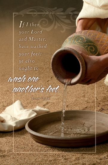 Picture of Wash Feet Maundy Thursday Regular Size Bulletin