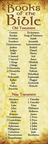 Picture of Books of the Bible Bookmark Package of 25
