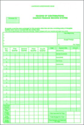 Picture of Record of Contributions Form