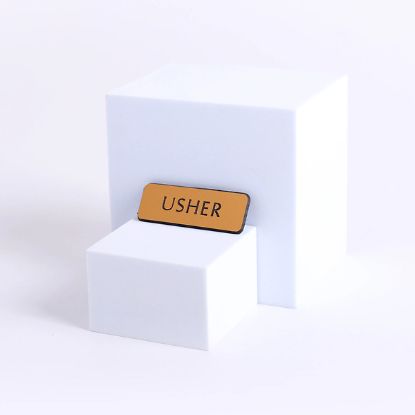 Picture of Contemporary Engraved Gold Usher Badge