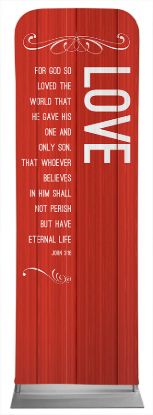 Picture of Love Painted Wood Sleeve Banner