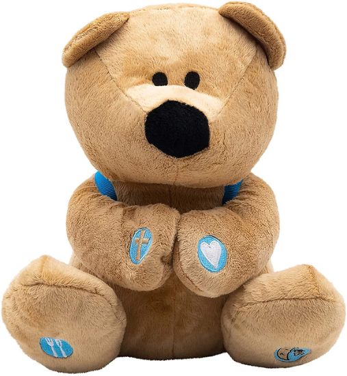 Picture of Prayer Bear 10" Plush Stuffed Animal with Prayer Book and Backpack