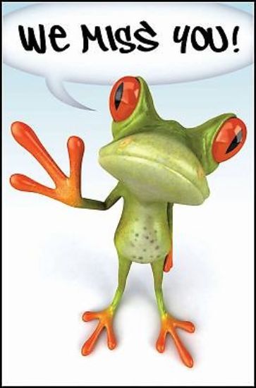Picture of We Miss You! Frog Postcard (Pkg of 25)