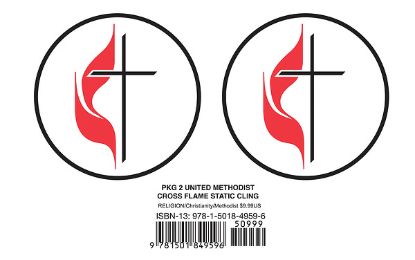 Picture of United Methodist Cross & Flame Static Cling (Pkg of 2)