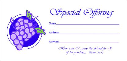 Picture of Special Offering Envelope - Psalm 116:12 (NIV)