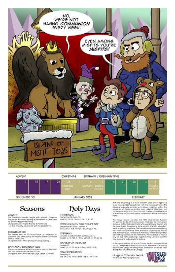 Picture of 2024 Wesley Bros Comics Liturgical Calendar