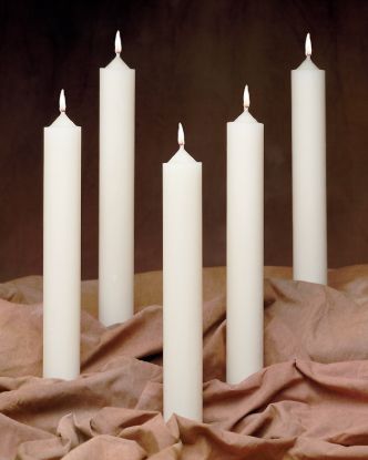 Picture of 51% Beeswax Altar Candles Emkay 11 x 1 1/8 Pack of 12 Plain End