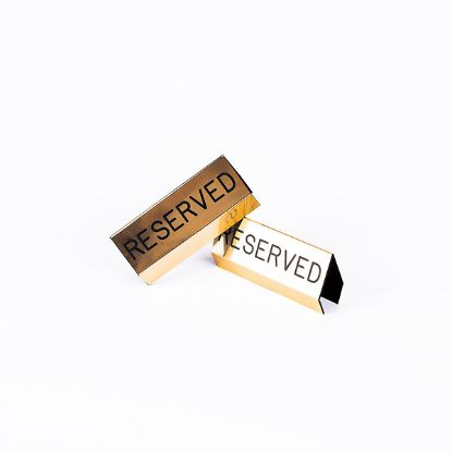 Picture of Brushed Gold Reserved Pew Sign