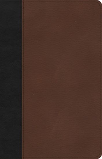 Picture of CSB Thinline Bible, Black/Brown Leathertouch