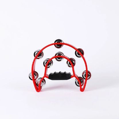 Picture of Double Moon Double Row Tambourine - Red