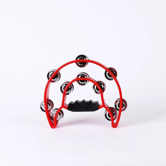 Picture of Double Moon Double Row Tambourine - Red
