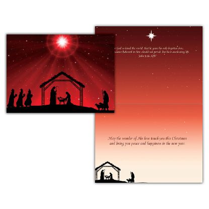 Picture of Christmas Nativity Boxed Cards - Box of 12 Solid Design