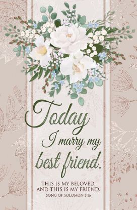 Picture of Today I Marry My Best Friend Regular Size Bulletin