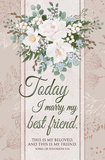 Picture of Today I Marry My Best Friend Regular Size Bulletin