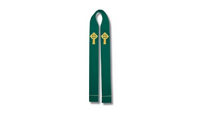 Picture of Celtic Cross 8700 Series Green Stole