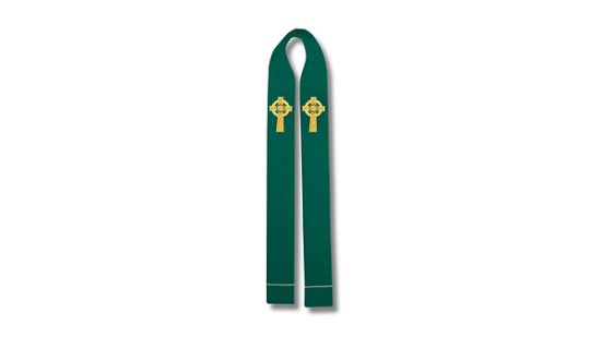 Picture of Celtic Cross 8700 Series Green Stole