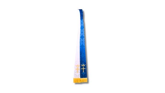 Picture of Reversible Brocade Blue/White Stole