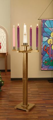 Picture of Wooden Advent Wreath - Pecan Stain
