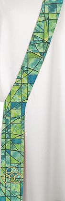 Picture of Symbols of Faith Series Stained Glass Trinity Deacon Stole
