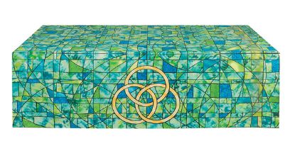 Picture of Symbols of Faith Series Stained Glass Trinity Altar Frontal