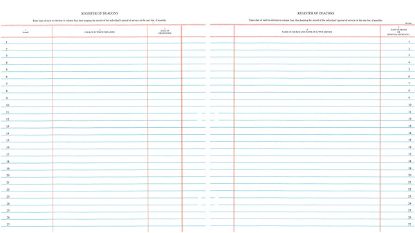 Picture of Westminster Church Register Binder Sheets  Deacons