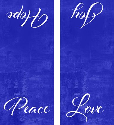 Picture of Four Sided Advent Candles Pulpit Scarf - Blue
