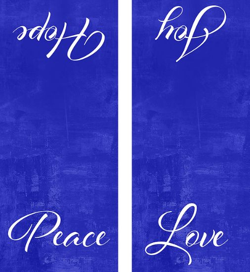 Picture of Four Sided Advent Candles Pulpit Scarf - Blue